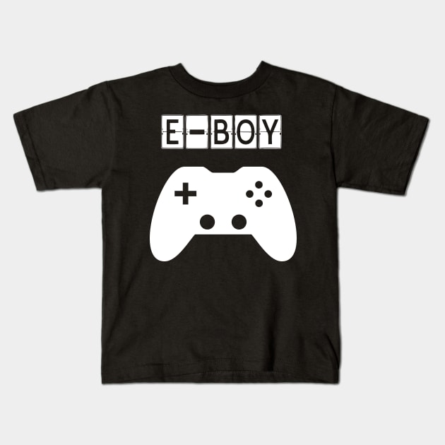 E-boy playing Kids T-Shirt by Imutobi